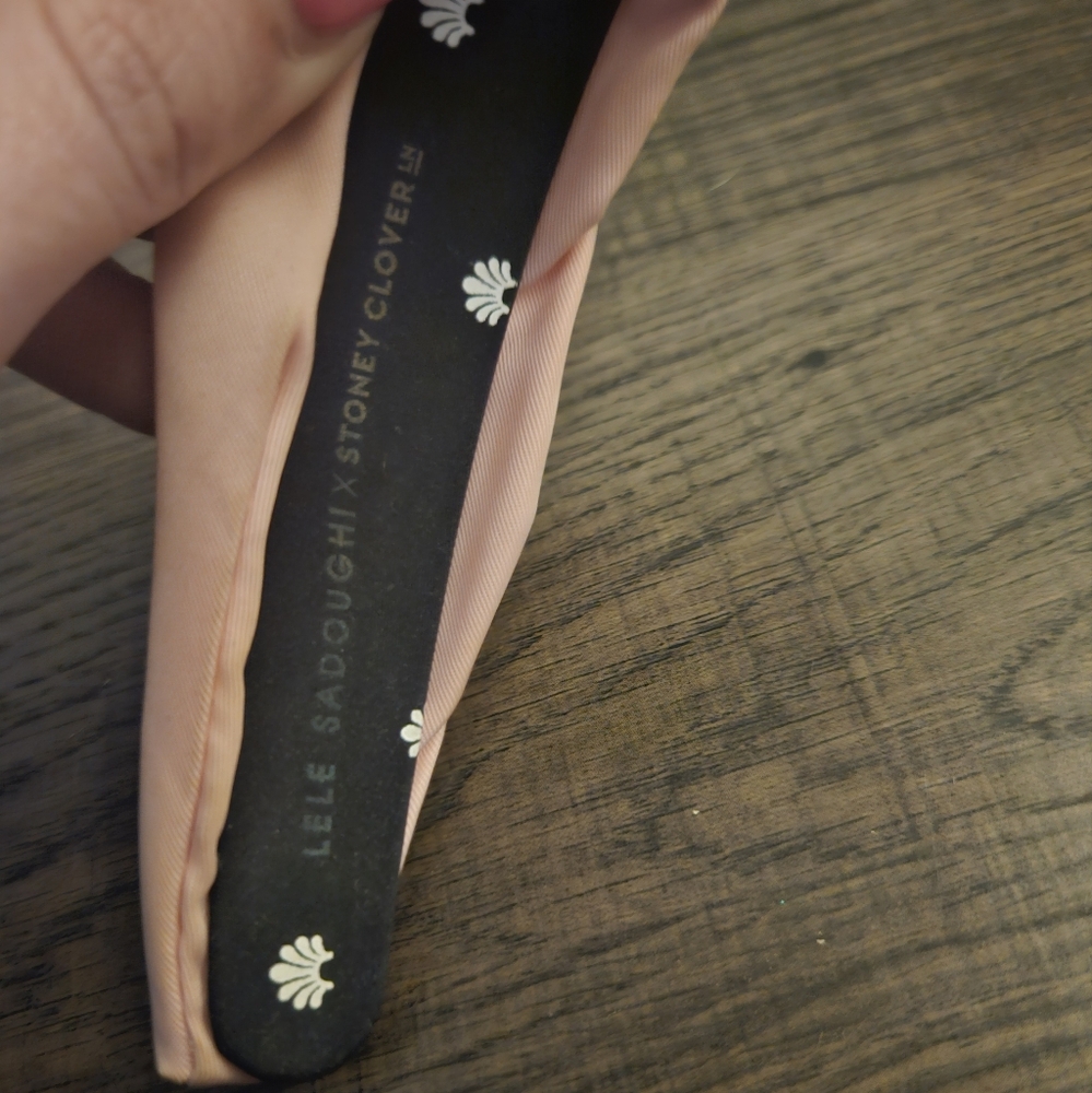 Stoney Clover Lane x Lele Sadoughi Flamingo Pink Nylon Headband - Picture 3 of 8